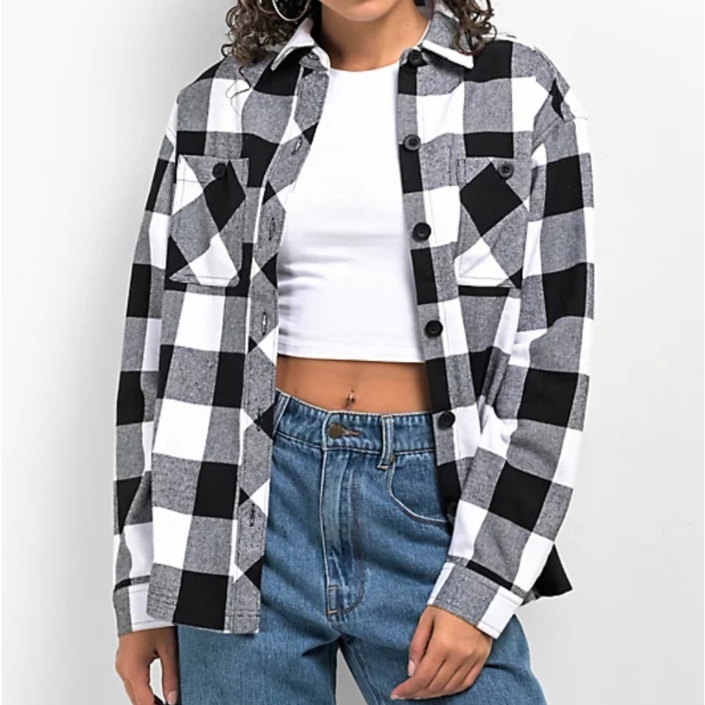 Women's Empyre Brand Heavy Weight Organic Cotton Plaid Flannel Unisex Medium